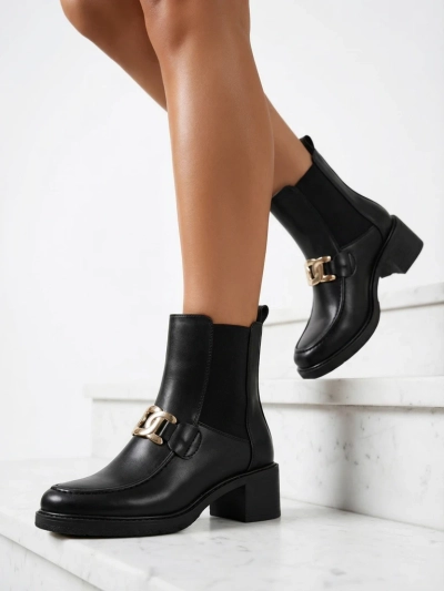 Royalfashion Dámske kotníkové čižmy na nízkom podpätku Ewios