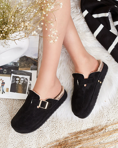 Royalfashion Dámske papuče s ovčou kožou a prackou Kajis