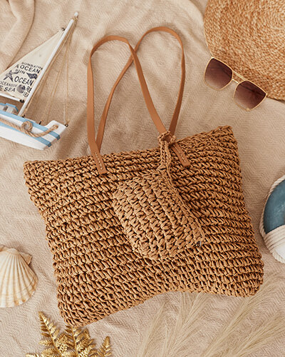 Royalfashion Veľká dámska slamená kabelka