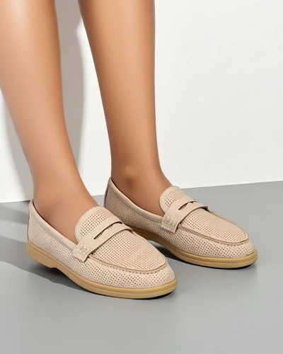 Royalfashion Perforované dámske mokasíny Sierros
