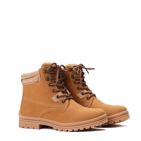 Karmelowe nieocieplane trapery Kiki - Obuwie