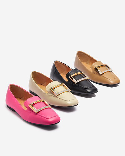 Fuchsiové dámske mokasíny s ornamentom Sefonta- Obuv