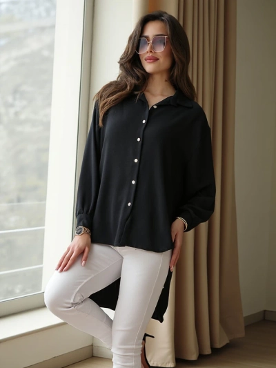 Royalfashion Dlhá oversize košeľa pre ženy
