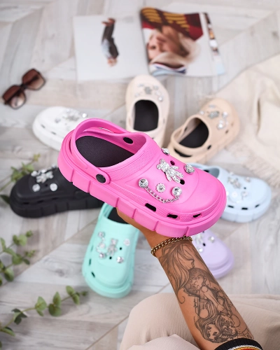 Royalfashion Fuchsia dámske gumené šľapky Kooranza