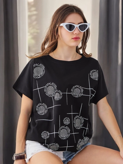 Royalfashion Dámske bavlnené tričko s potlačou