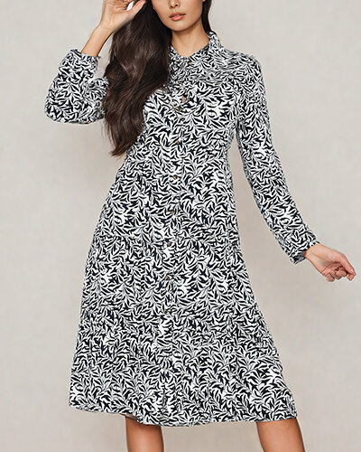 Royalfashion Dámske midi šaty s potlačou