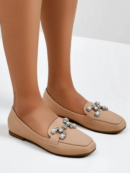 Royalfashion Dámske mokasíny s rhinestones Lecilla