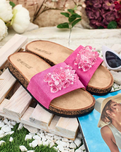 Royalfashion Dámske žabky Villo s kamienkami