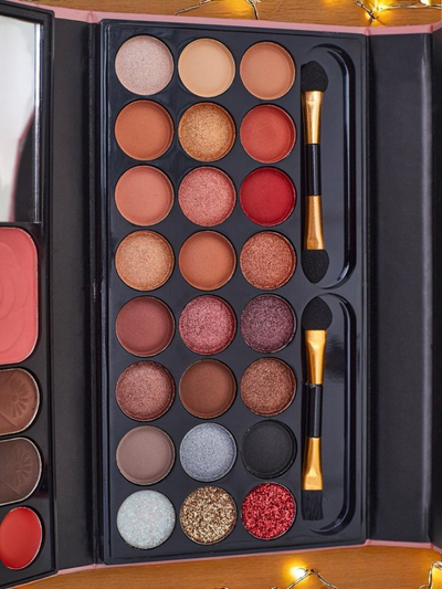 ANYLADY Kompaktná paleta make-upu - očné tiene, kontúrovanie, pery 33 odtieňov