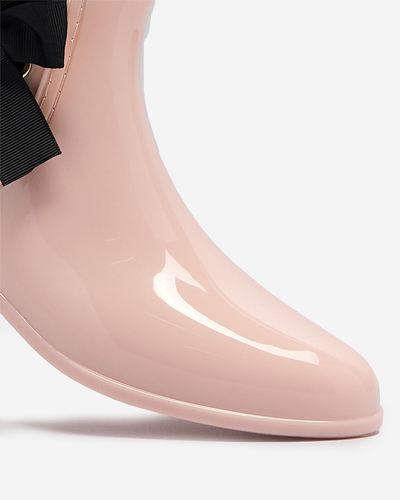 Svetloružové dámske tenisky s mašľou Roberta - Obuv