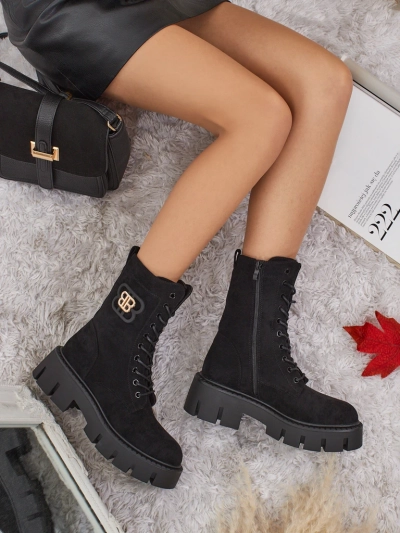 Royalfashion Ženski gležnarji v stilu delavskih škornjev Milloze