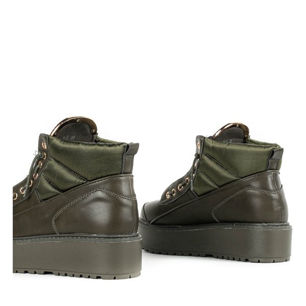 Zelené sportovní boty na platformě Almuterin - Obuv 1