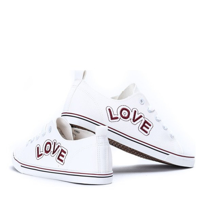 Biało-czerwone tenisówki Amy - Obuwie