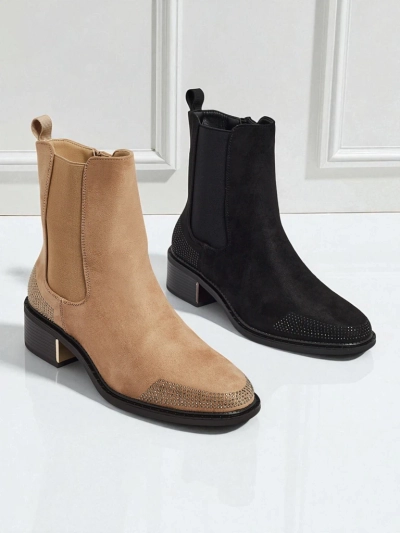 Ženski gležnarji iz eko semiša, okrašeni s cirkoni TangleMist