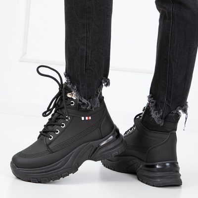 OUTLET Čierne dámske snehule na platforme Zuriel - Obuv