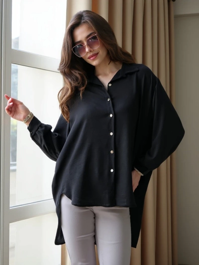Royalfashion Dlhá oversize košeľa pre ženy