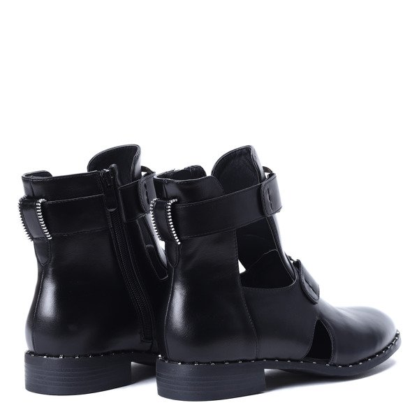 Czarne workery Nessy- Obuwie