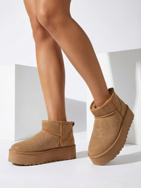 Royalfashion Beige ženské snehule a'la UGGs Corob