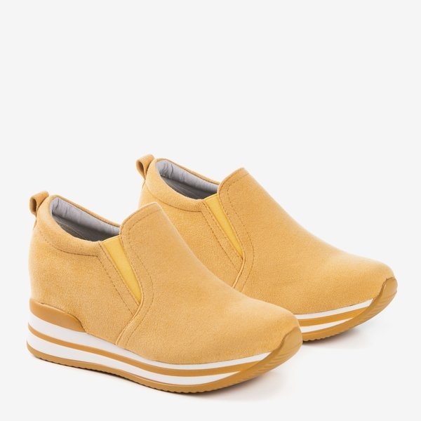 Žluté boty na skrytém klínu Kassiole - Boty 1