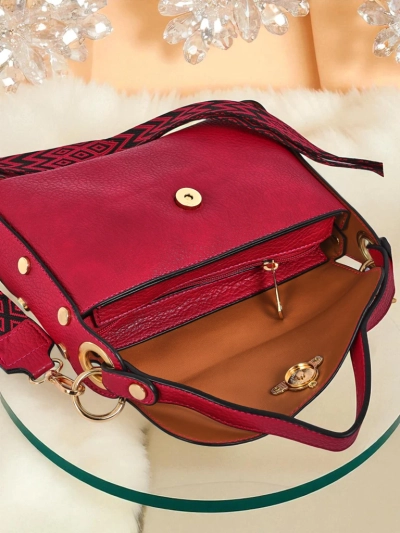 Ženska torbica fuksija Minerva eko usnje za na ramo in crossbody