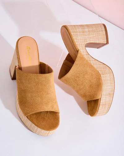 Royalfashion Dámske žabky na podpätku Voxon