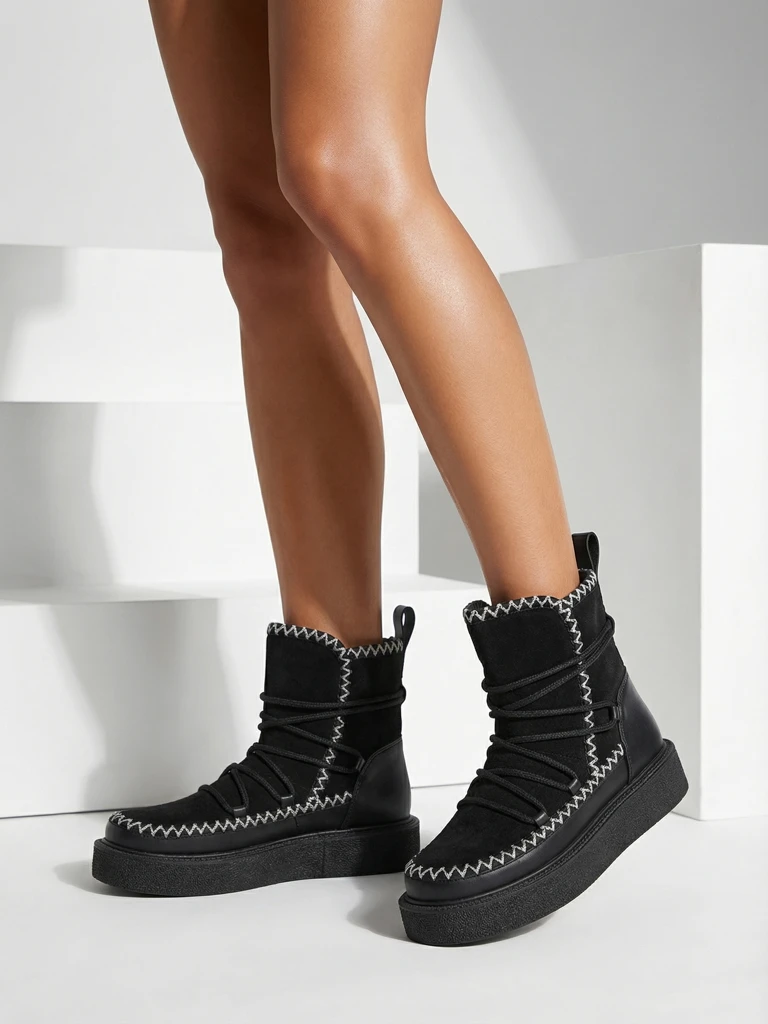 Royalfashion Dámske šnurovacie snehové topánky Siozi