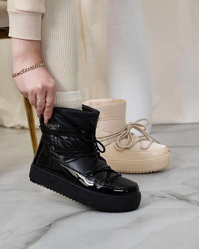 Royalfashion Dámske slip-on čižmy a'la snow boots v čiernej farbe Nevsone