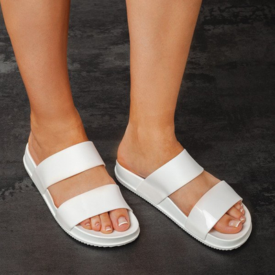 Bílé gumové žabky Aquera - Obuv 1