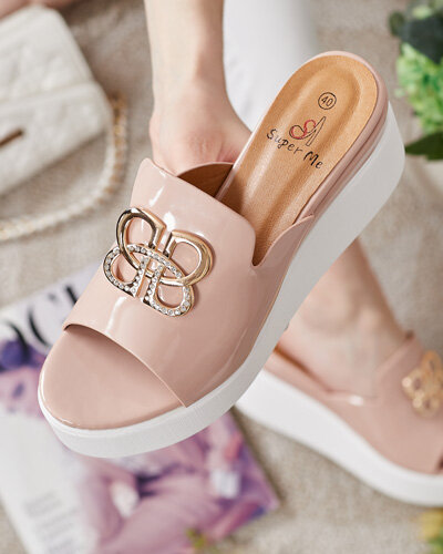 Royalfashion Lakované dámske žabky na Sailla