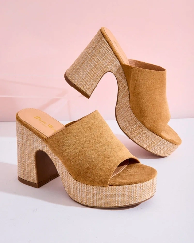 Royalfashion Dámske žabky na podpätku Voxon