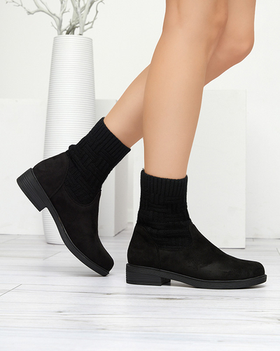 Čierne dámske čižmy a'la sock Asencion - Obuv