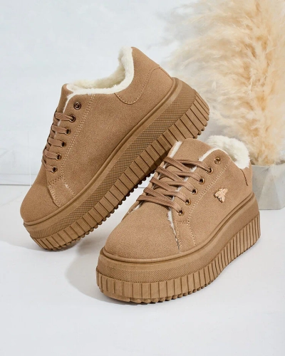 Royalfashion Zateplené dámske tenisky s kožušinou Noxu