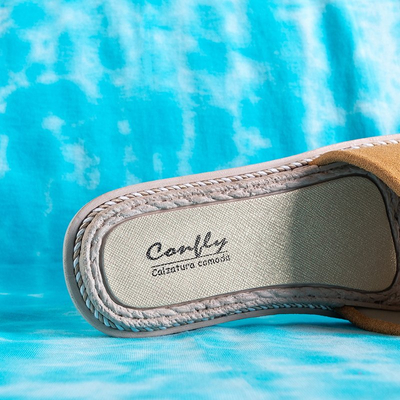 Hnedé dámske papuče Ysia - Obuv