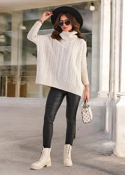 Royalfashion Dámsky sveter s rolákom