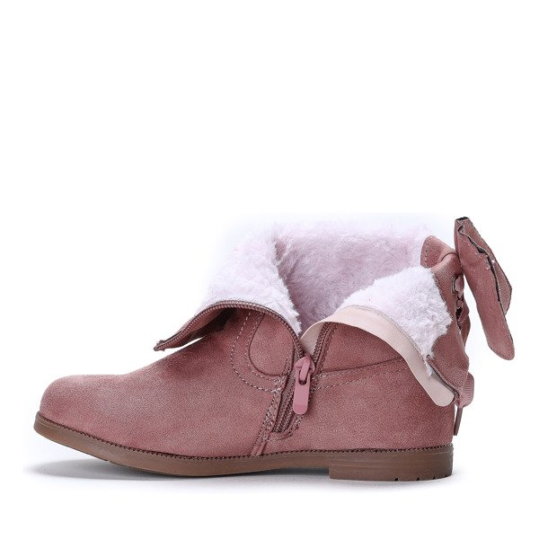 Różowe botki dziewczęce Peppe - Obuwie