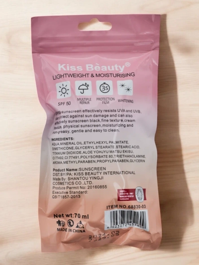 Kiss Beauty Opaľovací krém 50 SPF 70 ml