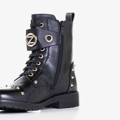 Čierne dámske kabelky s cvočkami Chara - Obuv