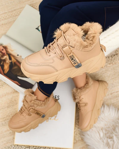 Royalfashion Dámske športové tenisky s kožušinou Nonuas