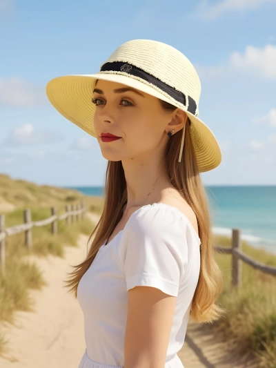 Royalfashion Dámsky slamený klobúk Sunny Meadow