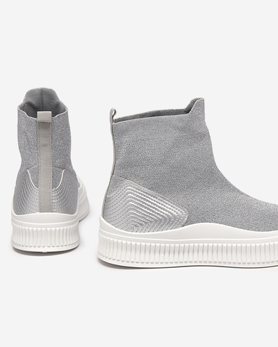 Strieborné dámske tenisky Bejoko - obuv