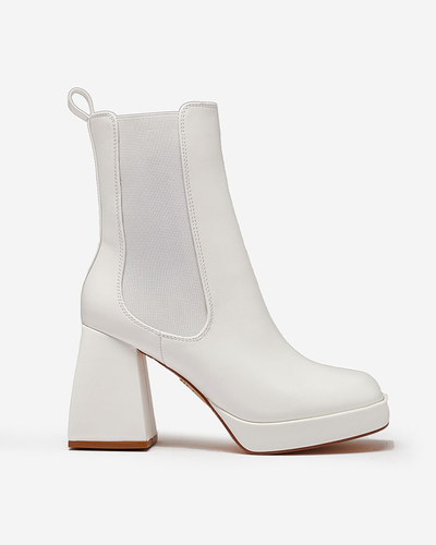 Royalfashion Biele dámske čižmy Farhera