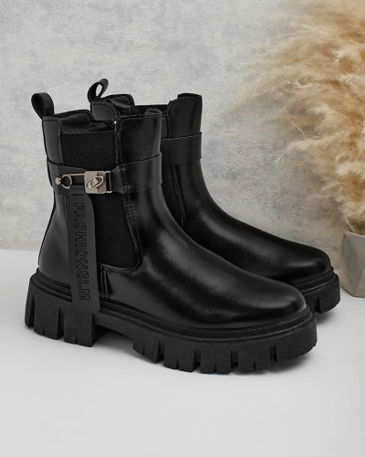 Royalfashion Dámske kožené čižmy eko Dobinas