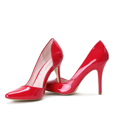 Czerwone szpilki z wycięciem Musa - Obuwie