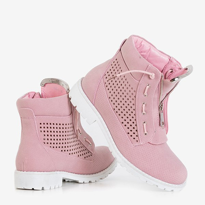 OUTLET Ružové dámske ažurové trapasy Ice Love - Obuv