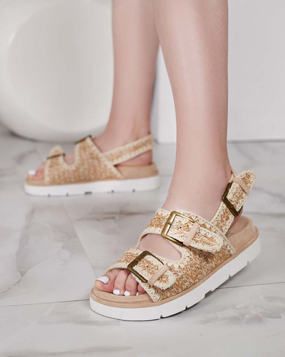 Royalfashion Dámske semišové sandále Lunnay eko