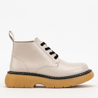 Krémovo matné dámske čižmy od Renss - Footwear