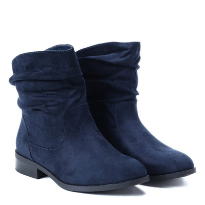Granatowe botki Peggy- Obuwie