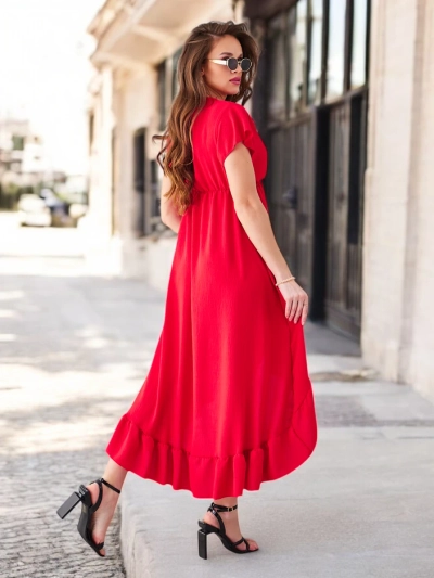 Royalfashion Dámske midi šaty s asymetrickým lemom