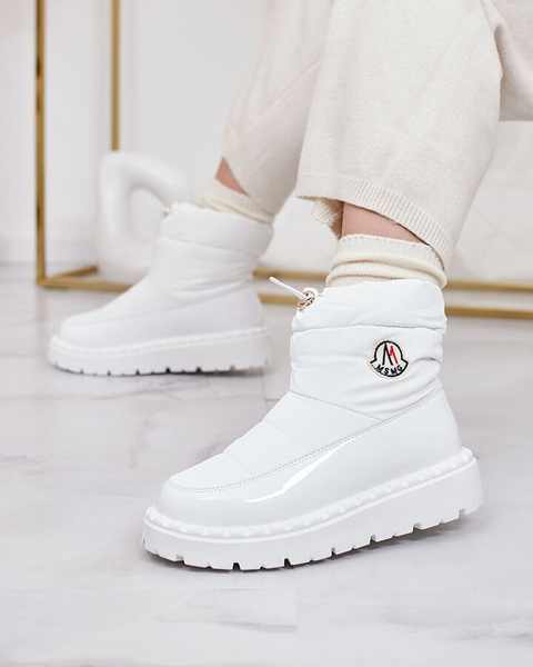 Royalfashion Dámske snehové čižmy v bielej farbe Ireda