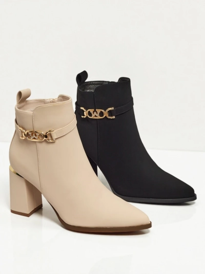 Ženski gležnjarji iz eko semiša s peto Ostirena